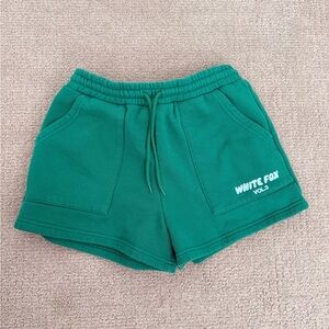 White Fox Boutique Green Athletic Shorts